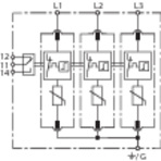 Basic circuit diagram DG MU 3PD 480 3W+G R
