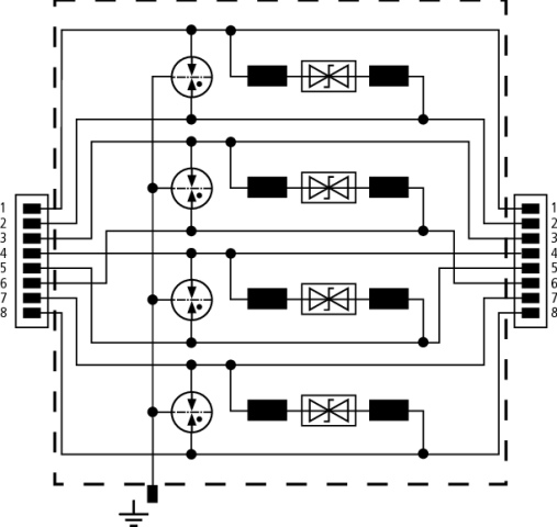 Basic circuit diagram DPA M CAT6 RJ45