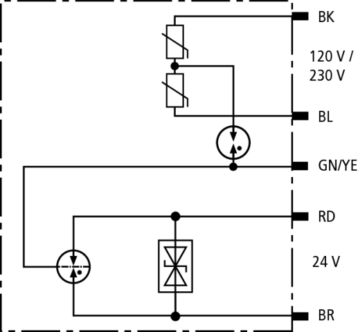 Basic circuit diagram DPI CD EXD 230 24
