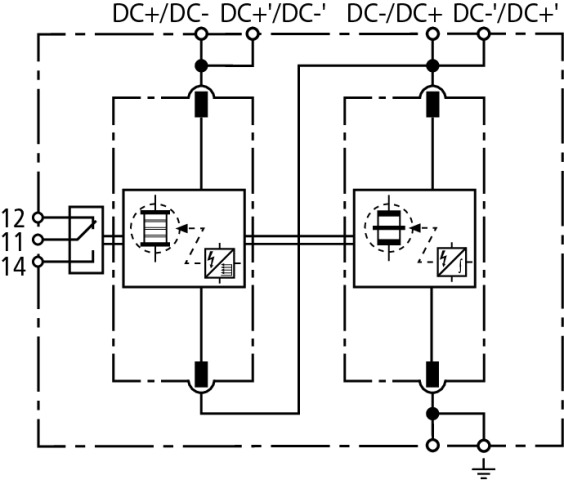 Basic circuit diagram DSE M 2P ... FM