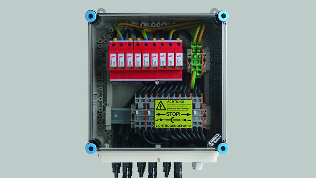 For protecting low-voltage consumer‘s installations against surges. For use in accordance with IEC 60364-7-712 (installation of photovoltaic power supply systems).