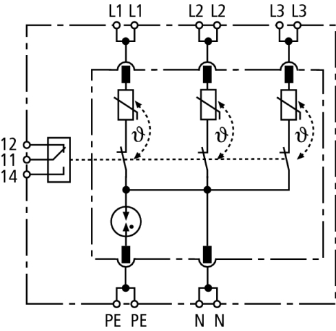 Basic circuit diagram DR M 4P ... FM