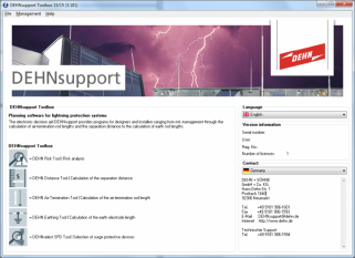 DEHNsupport Toolbox Startscreen